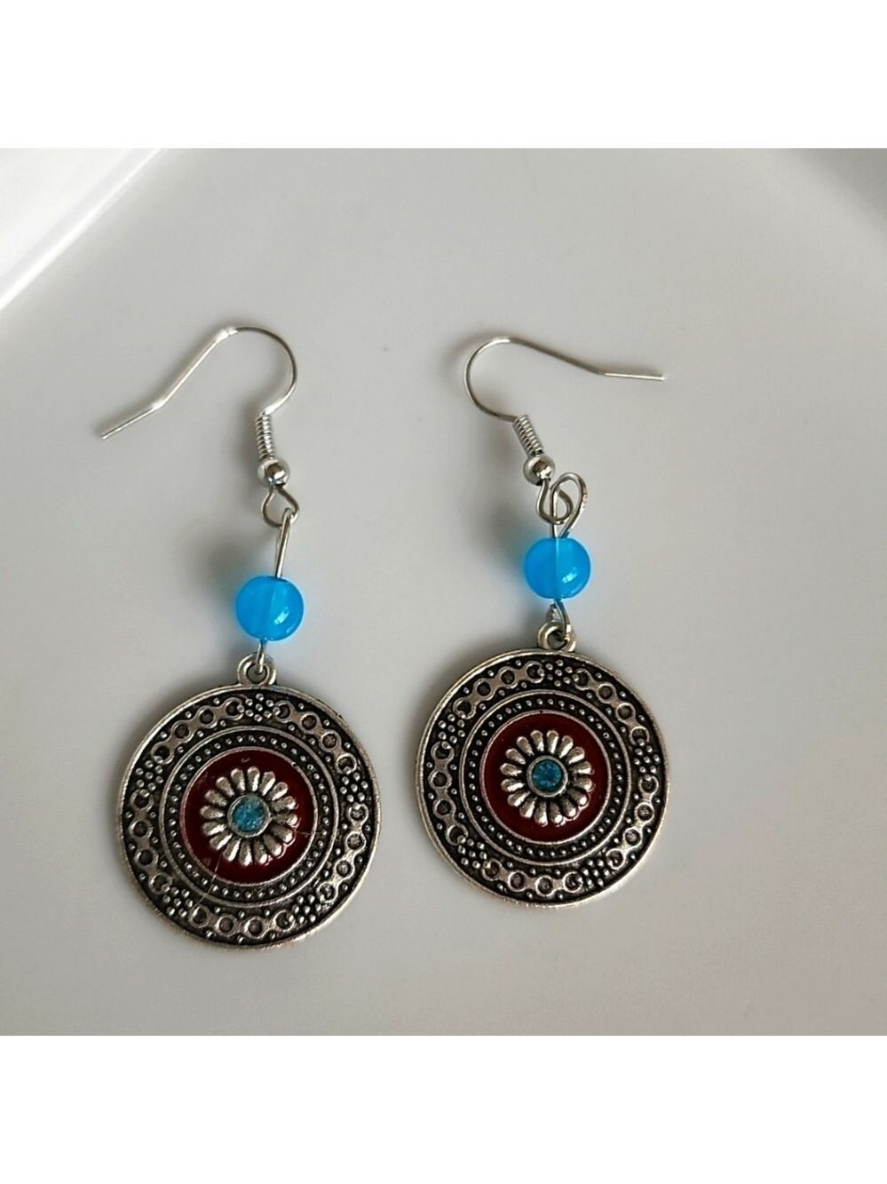 Tribal  Disc Earrings  GREAT  Tribal Detail EARRINGS EP